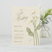 Vintage botanische Hochzeit Einladung (Stehend Vorderseite)