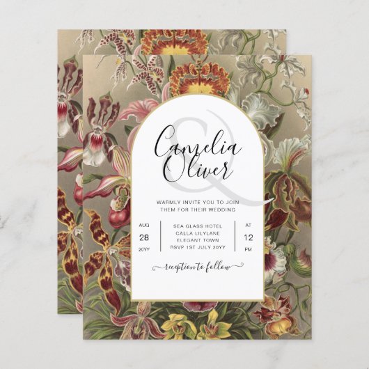 Vintage Botanische Hochzeit in Burgund (Vorne/Hinten)