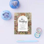 Vintage Botanische Hochzeit in Burgund Flyer (Einzeln)