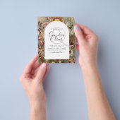 Vintage Botanische Hochzeit in Burgund Flyer (Gruppe)