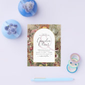 Vintage Botanische Hochzeit in Burgund Flyer (Einzeln)