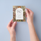 Vintage Botanische Hochzeit in Burgund Flyer (Gruppe)