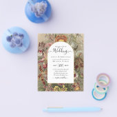 Vintage Botanische Hochzeit in Burgund Flyer (Einzeln)