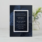 Vintage botanische Hochzeit in Luxe Folieneinladung (Stehend vorne)