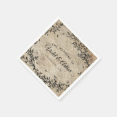 Vintage botanische Hochzeit Serviette (Ecke)