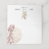 Vintage botanische Hochzeitsfeier Platzkarte (Außenseite Aufgefaltet)