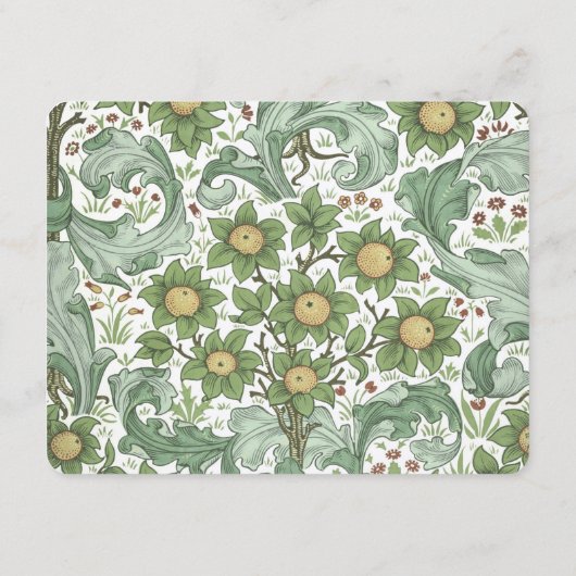 Vintage Botanische Hochzeitskarte Begleitkarte (Rückseite)