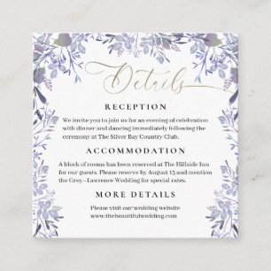 Vintage botanische Hochzeitskarte Begleitkarte