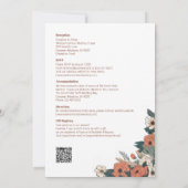 Vintage Botanische Hochzeitssuite Einladung (Rückseite)