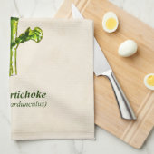 Vintage botanische Illustration, Artichoke Geschirrtuch (Viertel Falte)