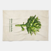 Vintage botanische Illustration, Artichoke Geschirrtuch (Horizontal)