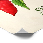 Vintage botanische Illustration, Chili Pepper Poster (Ecke)