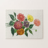 Vintage botanische Illustration Dahlias 250 Stück Puzzle (Horizontal)
