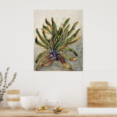 Vintage-Botanische Illustration der Bergmargerite Poster (Küche)