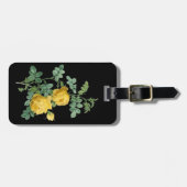 Vintage botanische Illustration der gelben Rose Gepäckanhänger (Vorderseite horizontal)