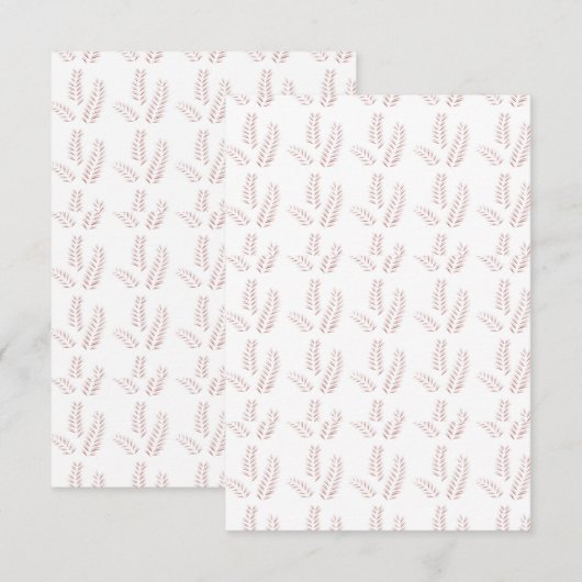 Vintage botanische Illustration - Elegante Kunst,  Dankeskarte (Vorne/Hinten)