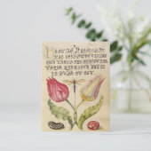 Vintage botanische Illustration Feiertagspostkarte (Stehend Vorderseite)