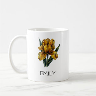 Vintage botanische Illustration - Gelbe Tulpe Tass Kaffeetasse