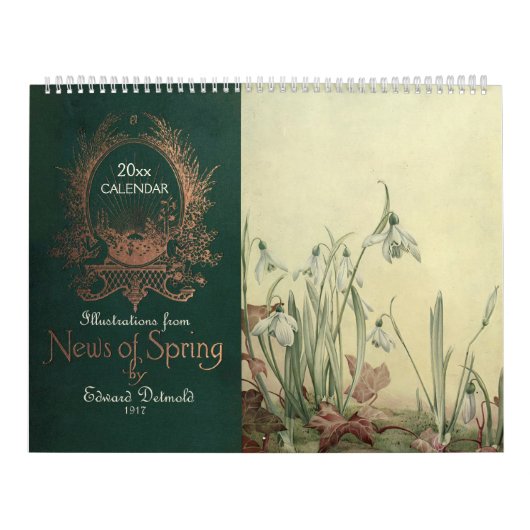 Vintage botanische Illustration Kalender (Titelbild)