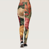 Vintage botanische Illustration Leggings (Rückseite)