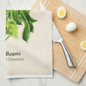 Vintage botanische Illustration, Lima Bean Vine Ki Geschirrtuch (Viertel Falte)