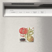 Vintage botanische Illustration Magnet (In Situ (Geschirrspüler))