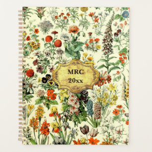 Vintage botanische Illustration Planer