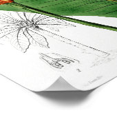 Vintage botanische Illustration Poster (Ecke)