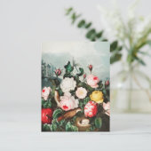 Vintage botanische Illustration Postkarte (Stehend Vorderseite)