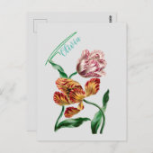 Vintage botanische Illustration Postkarte (Vorne/Hinten)