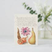Vintage botanische Illustration Postkarte (Stehend Vorderseite)