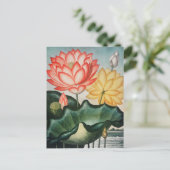 Vintage botanische Illustration Postkarte (Stehend Vorderseite)