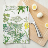 Vintage botanische Illustrationen Geschirrtuch (Viertel Falte)