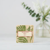 Vintage botanische Illustrationen Quadratische Visitenkarte (Stehend Vorderseite)