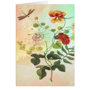 Vintage botanische Illustrations-Blumen-mit