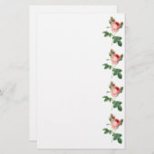 Vintage botanische Illustrationsgrenze der rosa Briefpapier (Vorne/Hinten)