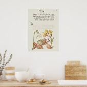 Vintage Botanische Illustrationsposter Poster (Küche)