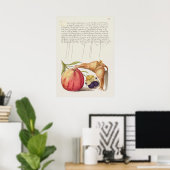 Vintage Botanische Illustrationsposter Poster (Heimbüro)