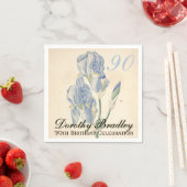 Vintage botanische Ire 90. Geburtstagsparty PN Serviette (Beispiel)