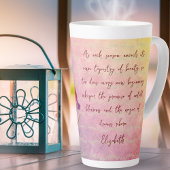 Vintage botanische Iris-Blume Violettöne Milchtasse