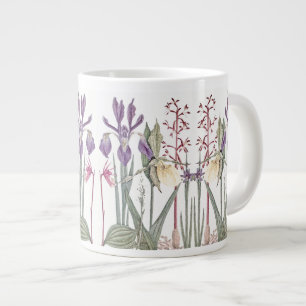 Vintage Botanische Iris-Blumen Jumbo-Tasse