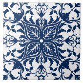 Vintage botanische Keramik Fliese (Vorderseite)