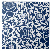 Vintage botanische Keramik Fliese (Vorderseite)