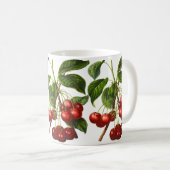 Vintage Botanische Kirschen Kaffeetasse (VorderseiteRechts)