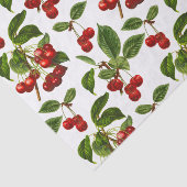 Vintage Botanische Kirschen Seidenpapier (Ausschnitt)