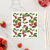 Vintage Botanische Kirschen Serviette (Beispiel)