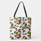 Vintage Botanische Kirschen Tasche (Vorderseite)