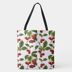Vintage Botanische Kirschen Tasche
