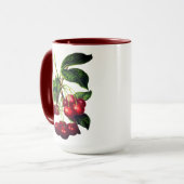 Vintage Botanische Kirschen Tasse (Vorderseite Links)
