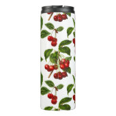 Vintage Botanische Kirschenausdruck Thermosbecher (Rückseite)